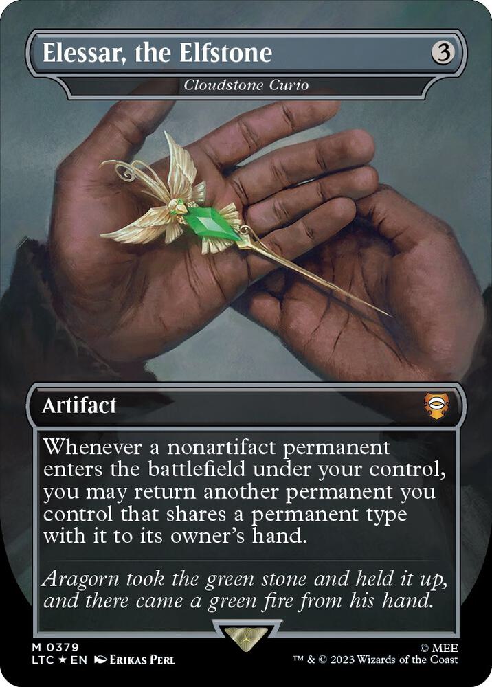 Elessar, the Elfstone - Cloudstone Curio (Surge Foil) [The Lord of the Rings: Tales of Middle-Earth Commander]