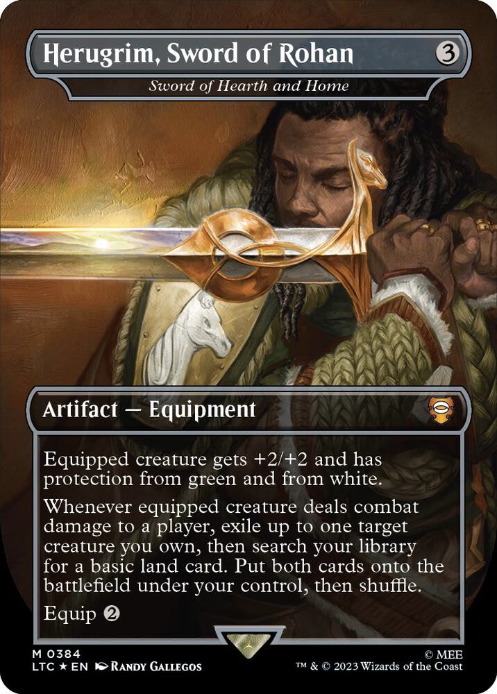 Herugrim, Sword of Rohan - Sword of Hearth and Home (Surge Foil Realms and Relics) [The Lord of the Rings: Tales of Middle-Earth Commander]