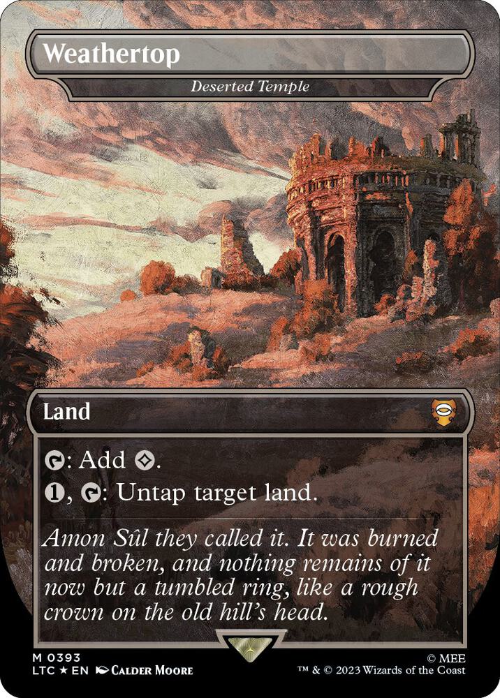 Weathertop - Deserted Temple (Surge Foil Realms and Relics) [The Lord of the Rings: Tales of Middle-Earth Commander]