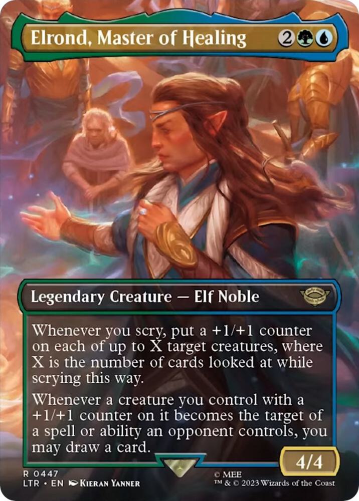 Elrond, Master of Healing (Borderless Alternate Art) [The Lord of the Rings: Tales of Middle-Earth]