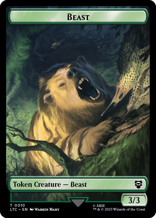 Beast // Treefolk Double Sided Token [The Lord of the Rings: Tales of Middle-Earth Commander Tokens]
