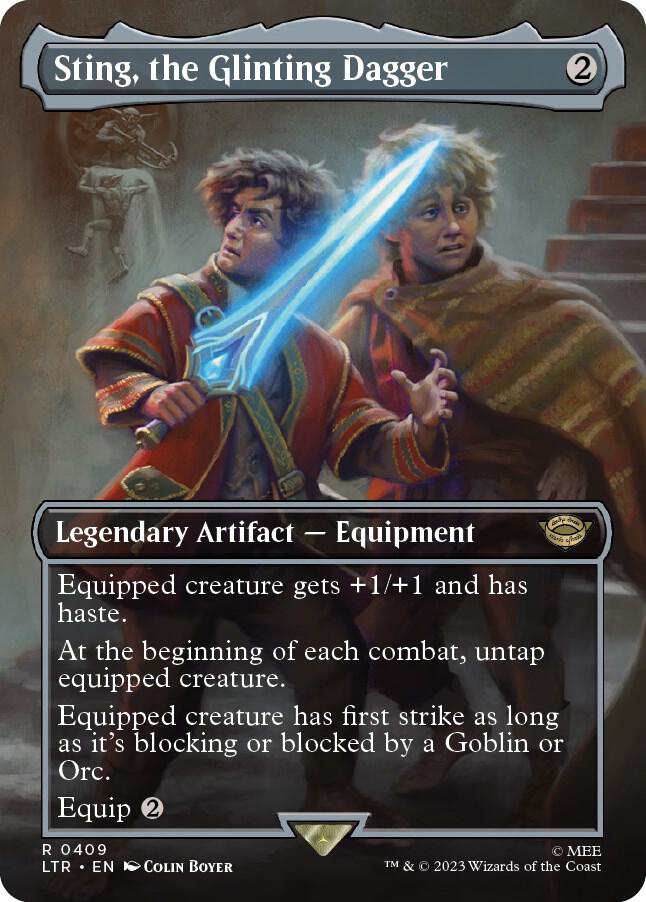 Sting, the Glinting Dagger (Borderless Alternate Art) [The Lord of the Rings: Tales of Middle-Earth]