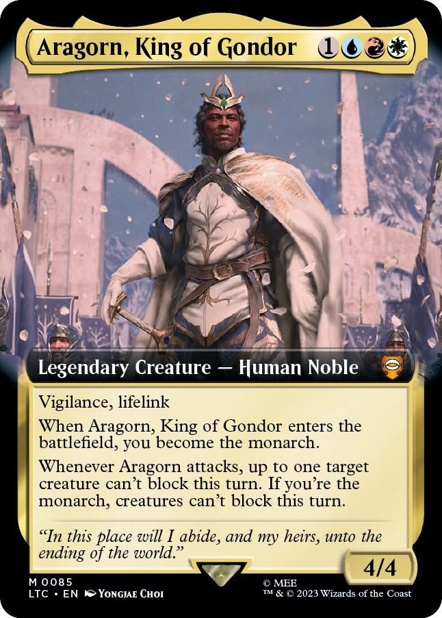 Aragorn, King of Gondor (Extended Art) [The Lord of the Rings: Tales of Middle-Earth Commander]