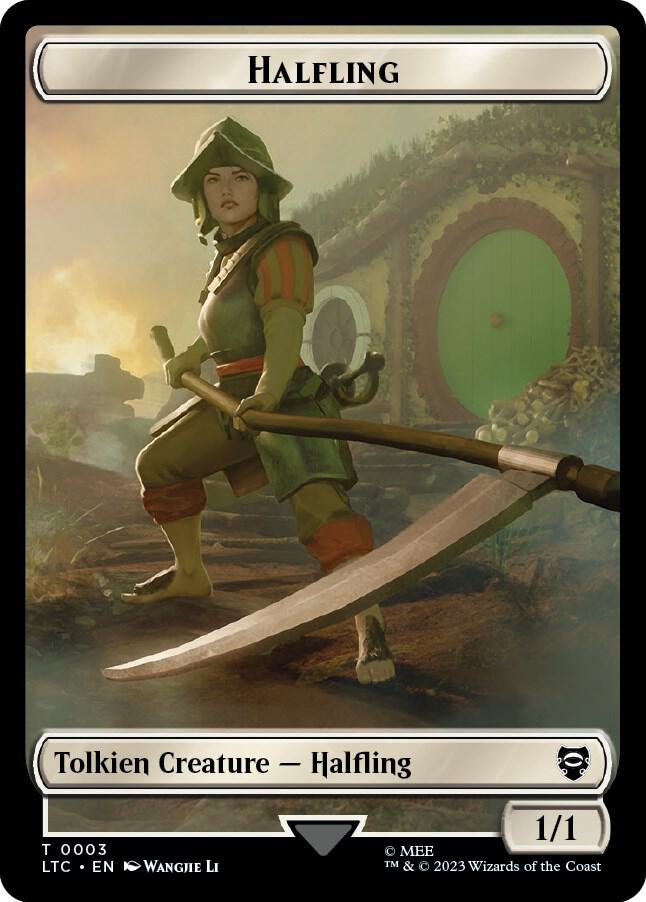 Halfling // Treasure Token [The Lord of the Rings: Tales of Middle-Earth Commander Tokens]