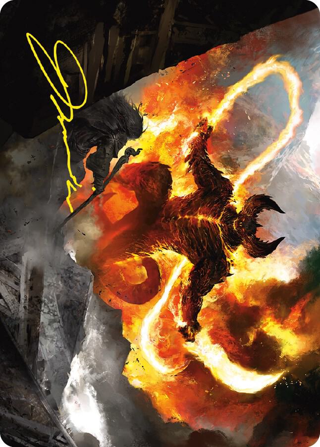 The Balrog, Durin's Bane Art Card (Gold-Stamped Signature) [The Lord of the Rings: Tales of Middle-earth Art Series]