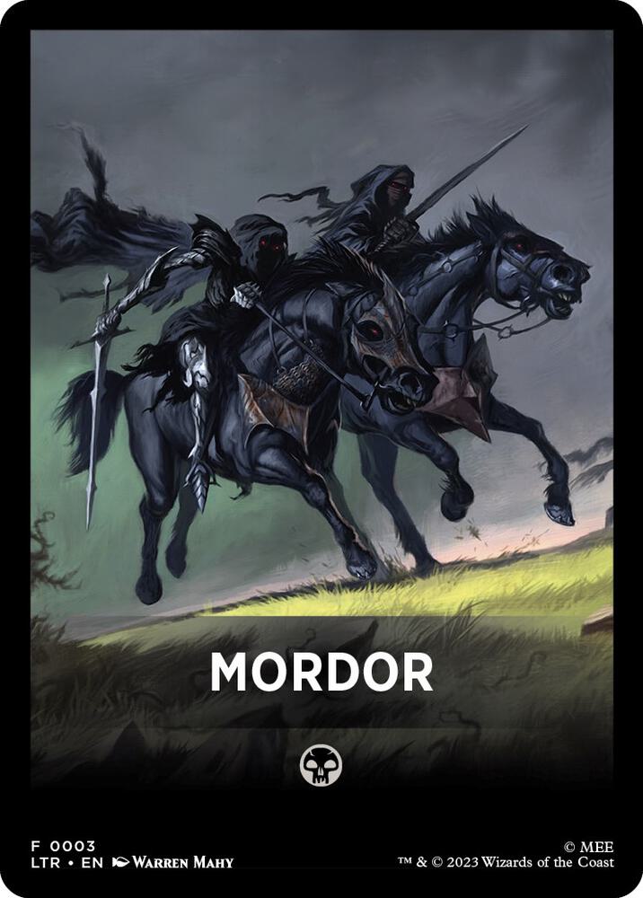 Mordor Theme Card [The Lord of the Rings: Tales of Middle-Earth Tokens]