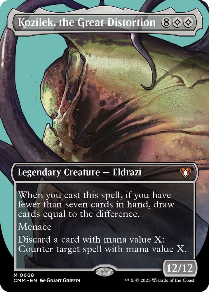 Kozilek, the Great Distortion (Borderless Profile) [Commander Masters]