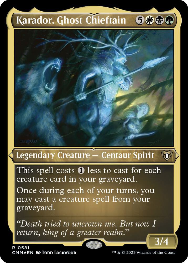 Karador, Ghost Chieftain (Foil Etched) [Commander Masters]