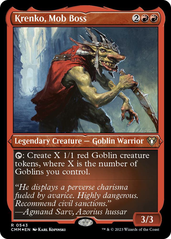 Krenko, Mob Boss (Foil Etched) [Commander Masters]