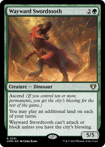 Wayward Swordtooth [Commander Masters]