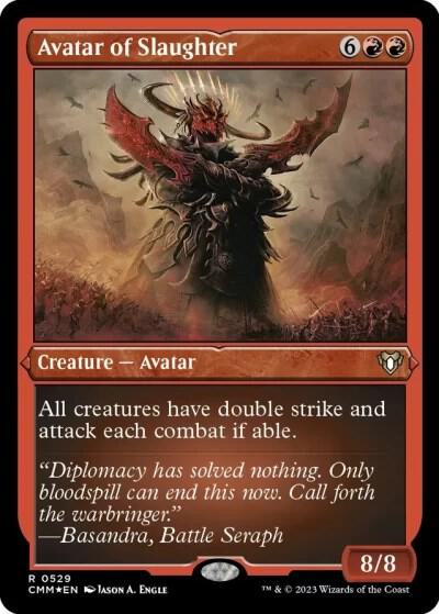 Avatar of Slaughter (Foil Etched) [Commander Masters]