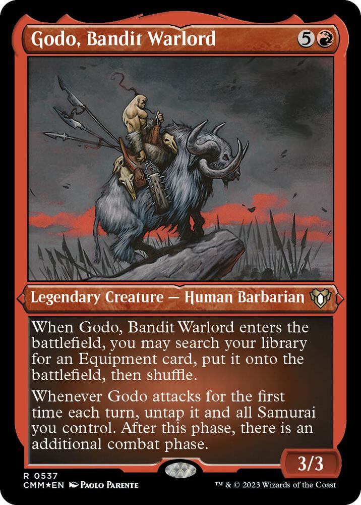 Godo, Bandit Warlord (Foil Etched) [Commander Masters]