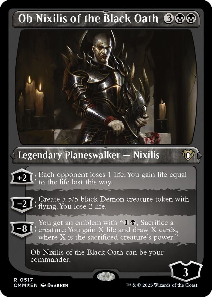 Ob Nixilis of the Black Oath (Foil Etched) [Commander Masters]