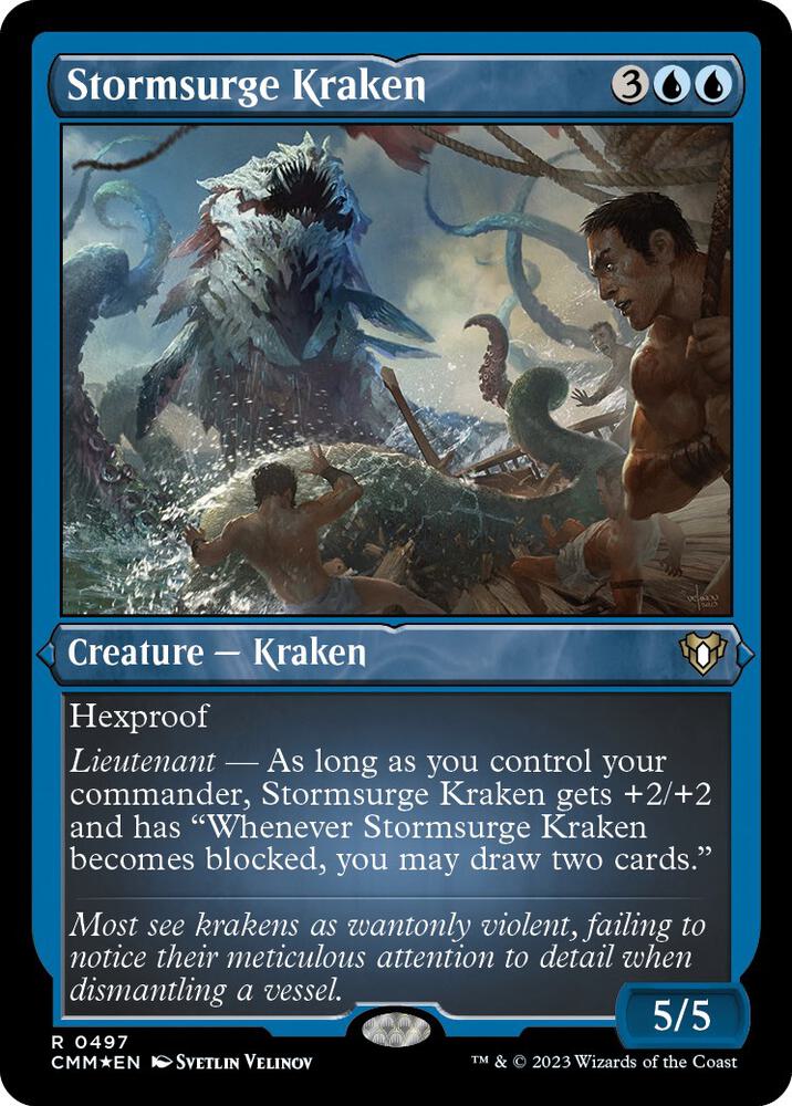 Stormsurge Kraken (Foil Etched) [Commander Masters]