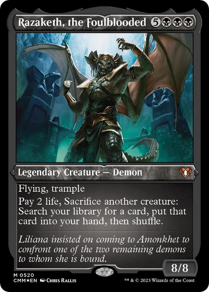 Razaketh, the Foulblooded (Foil Etched) [Commander Masters]