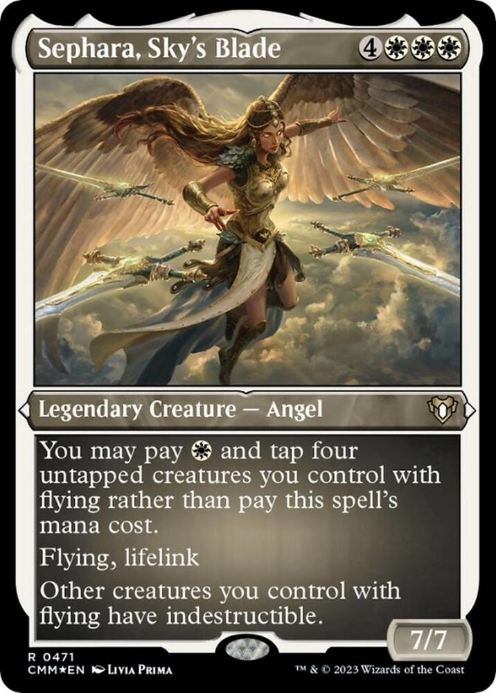 Sephara, Sky's Blade (Foil Etched) [Commander Masters]