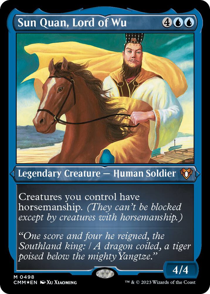Sun Quan, Lord of Wu (Foil Etched) [Commander Masters]