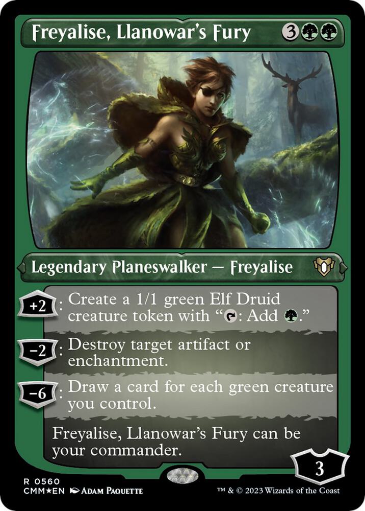 Freyalise, Llanowar's Fury (Foil Etched) [Commander Masters]