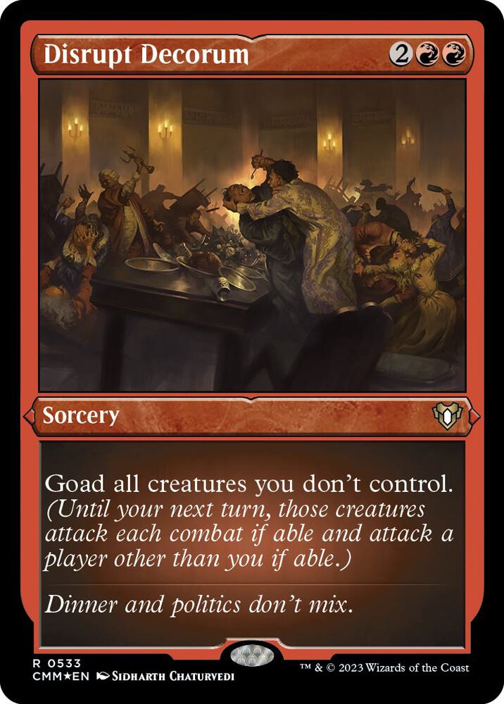 Disrupt Decorum (Foil Etched) [Commander Masters]