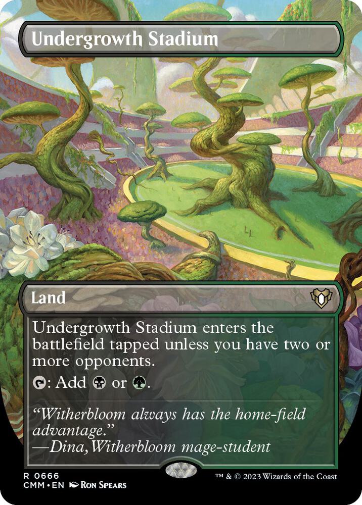 Undergrowth Stadium (Borderless Alternate Art) [Commander Masters]