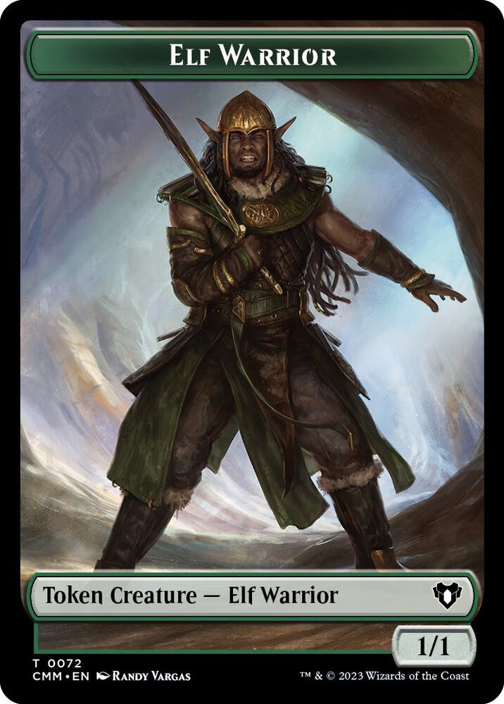 Elf Warrior // Cleric Double-Sided Token [Commander Masters Tokens]