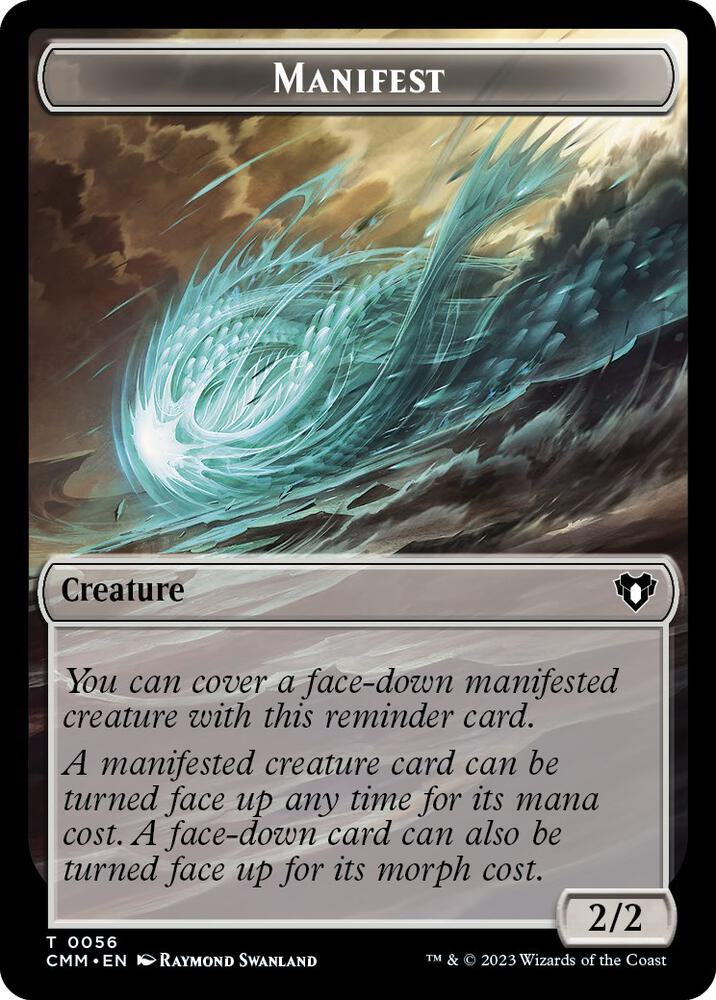 Manifest // Phyrexian Germ Double-Sided Token [Commander Masters Tokens]