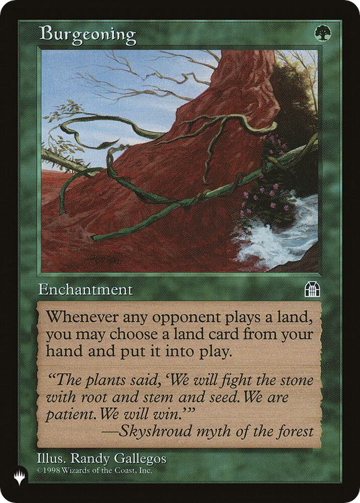 Burgeoning [The List]