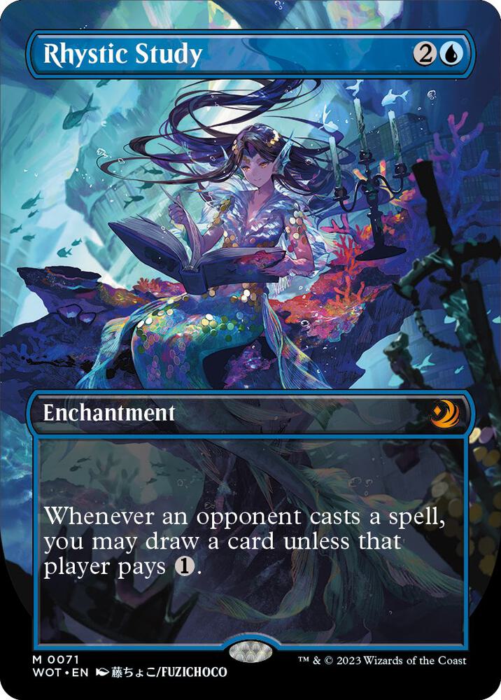 Rhystic Study (Anime Borderless) [Wilds of Eldraine: Enchanting Tales]