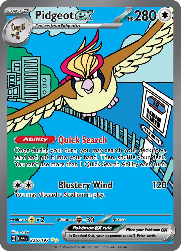 Pidgeot ex (225/197) [Scarlet & Violet: Obsidian Flames]