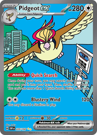 Pidgeot ex (225/197) [Scarlet & Violet: Obsidian Flames]