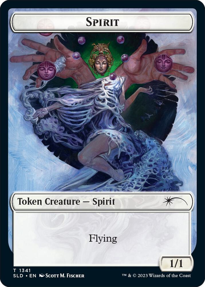 Spirit // Ajani's Pridemate Double-Sided Token [Secret Lair: Angels Tokens]