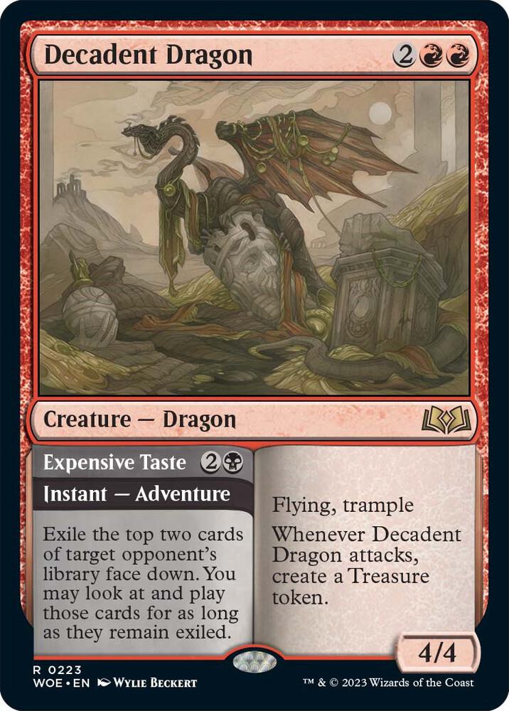 Decadent Dragon // Expensive Taste [Wilds of Eldraine]