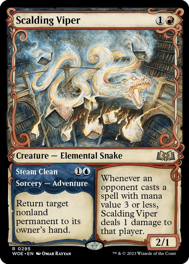 Scalding Viper // Steam Clean (Showcase) [Wilds of Eldraine]
