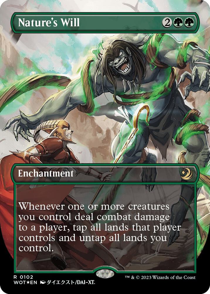 Nature's Will (Anime Borderless) (Confetti Foil) [Wilds of Eldraine: Enchanting Tales]
