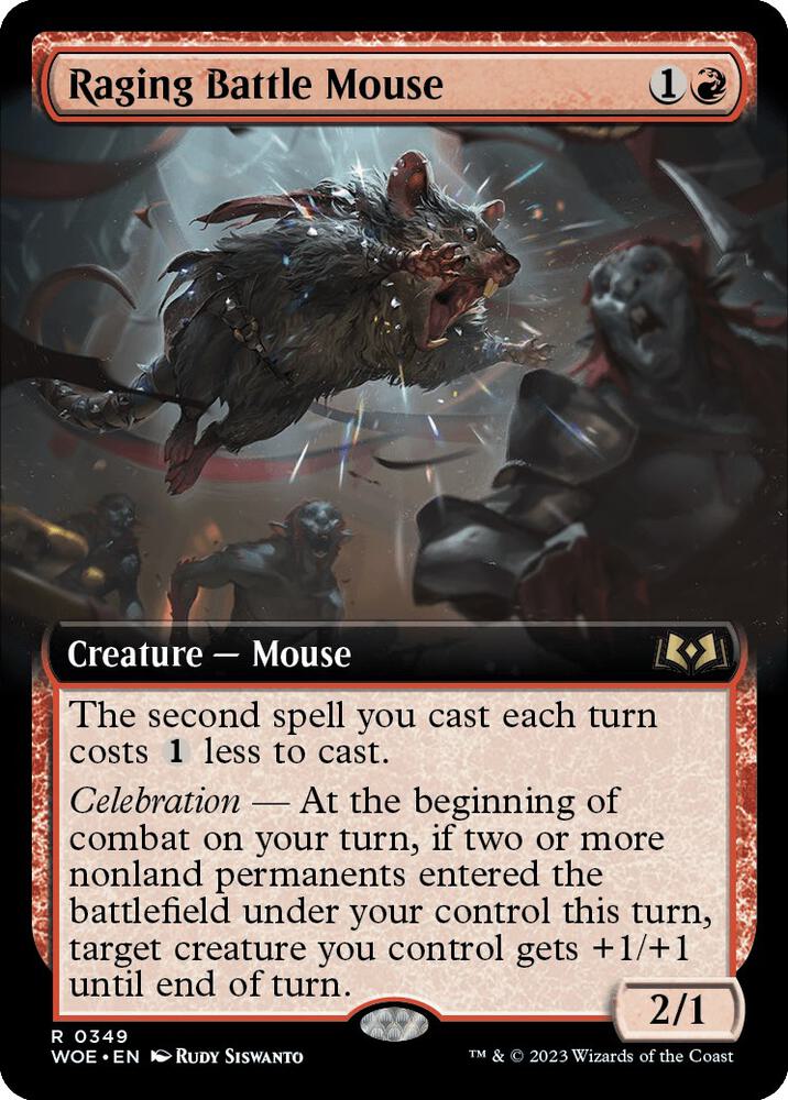 Raging Battle Mouse (Extended Art) [Wilds of Eldraine]