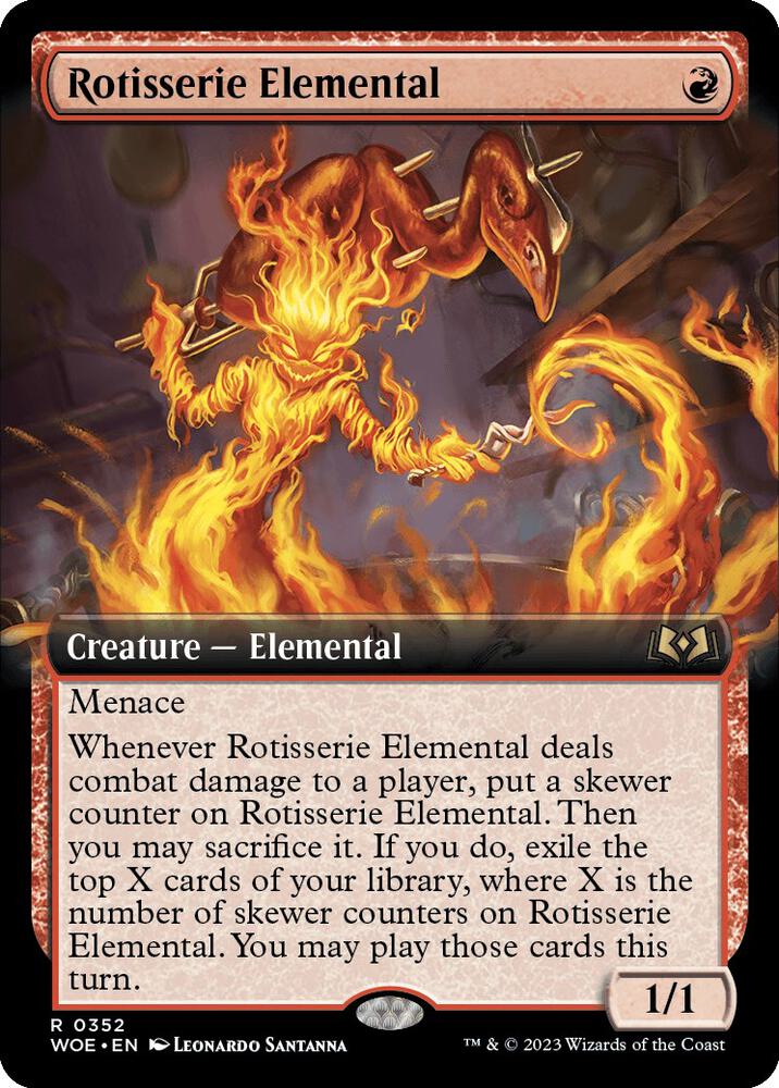 Rotisserie Elemental (Extended Art) [Wilds of Eldraine]