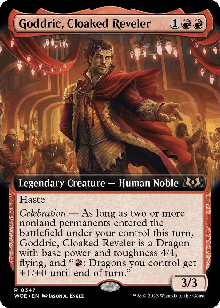 Goddric, Cloaked Reveler (Extended Art) [Wilds of Eldraine]