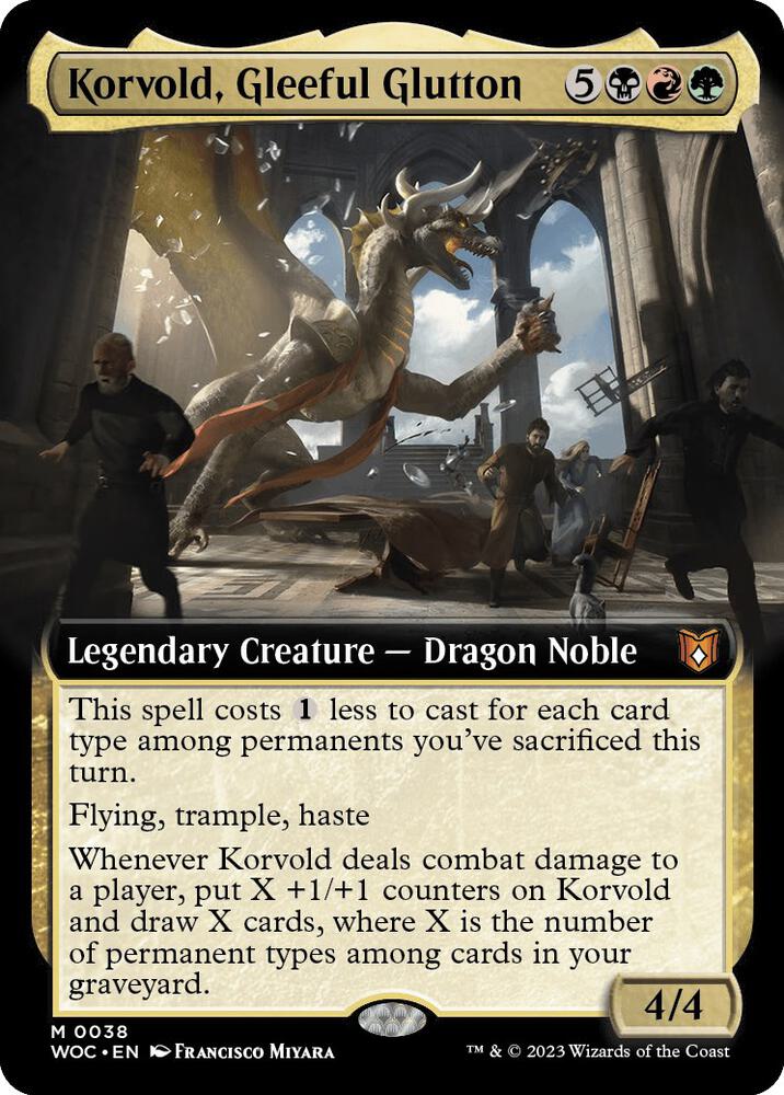 Korvold, Gleeful Glutton (Extended Art) [Wilds of Eldraine Commander]