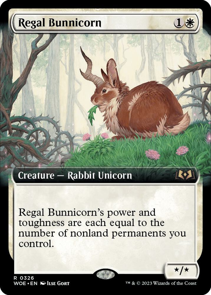 Regal Bunnicorn (Extended Art) [Wilds of Eldraine]