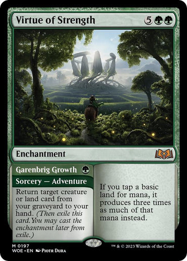 Virtue of Strength // Garenbrig Growth [Wilds of Eldraine]