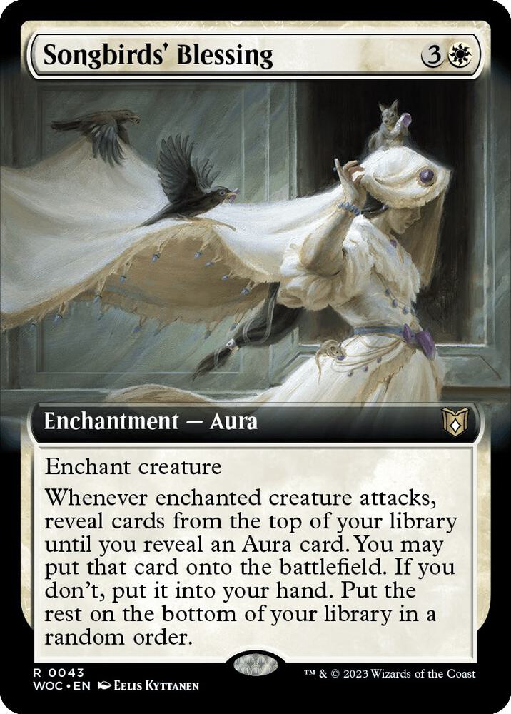Songbirds' Blessing (Extended Art) [Wilds of Eldraine Commander]