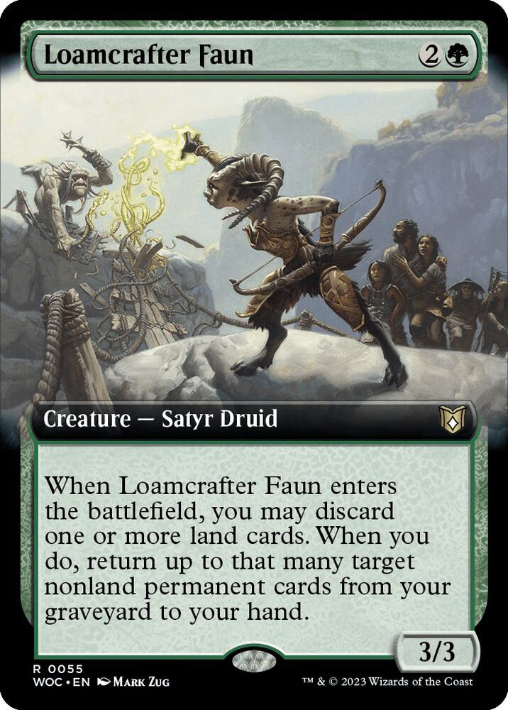Loamcrafter Faun (Extended Art) [Wilds of Eldraine Commander]