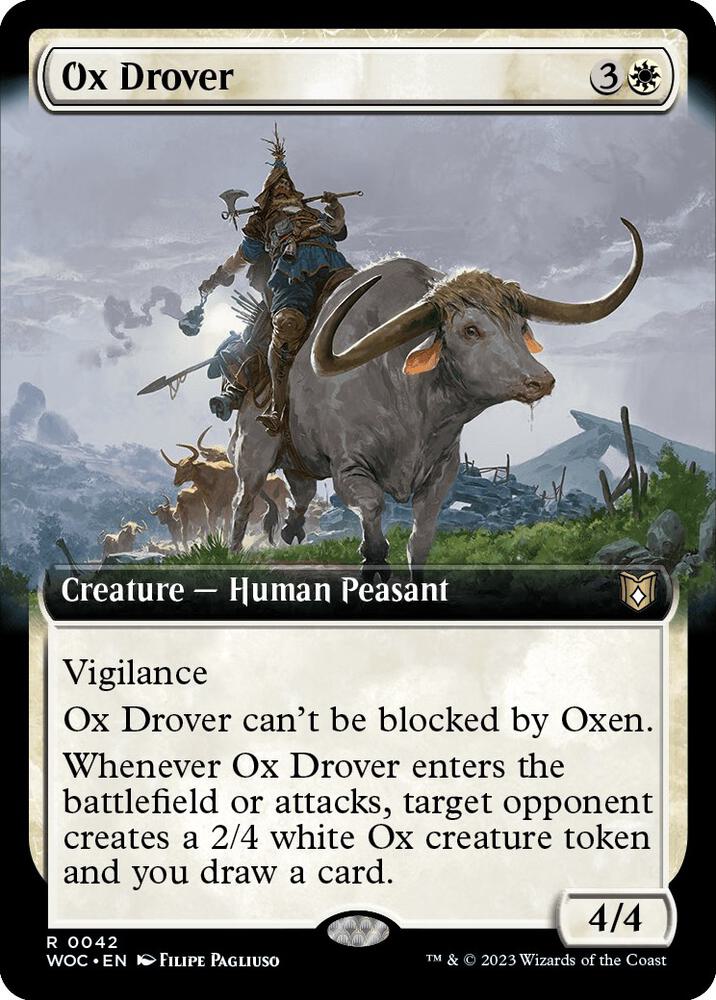 Ox Drover (Extended Art) [Wilds of Eldraine Commander]