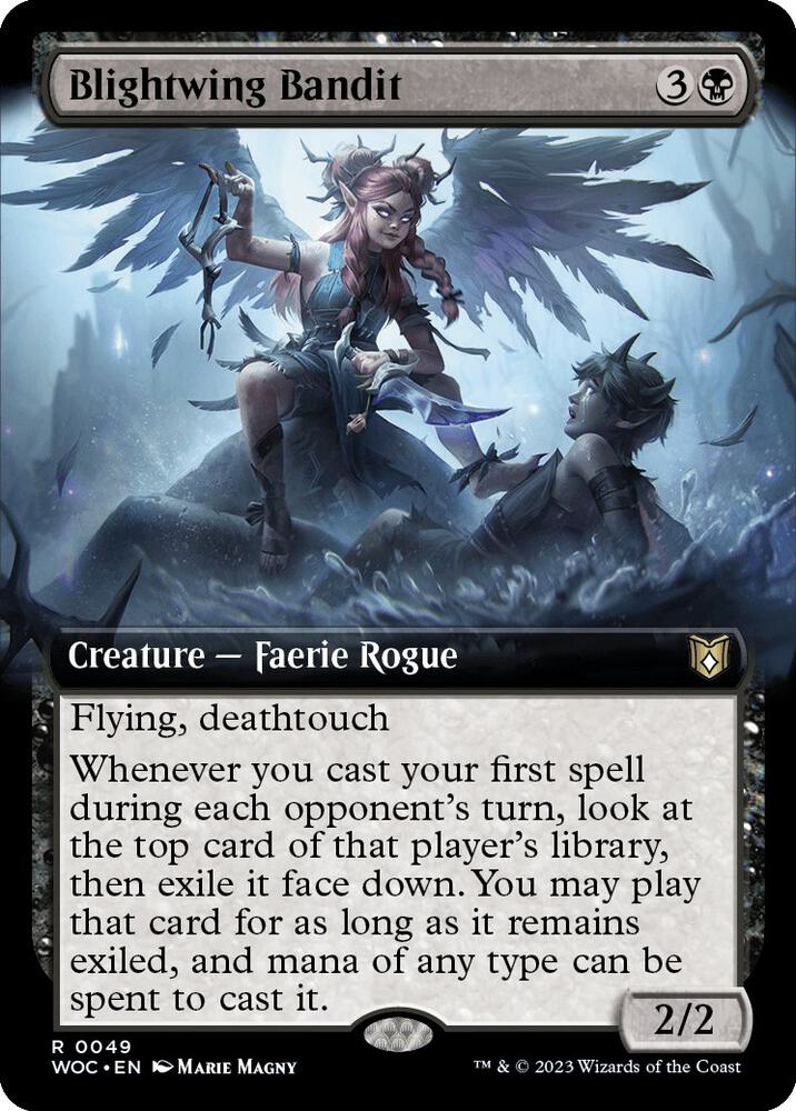 Blightwing Bandit (Extended Art) [Wilds of Eldraine Commander]