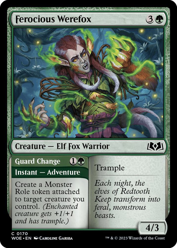 Ferocious Werefox // Guard Change [Wilds of Eldraine]