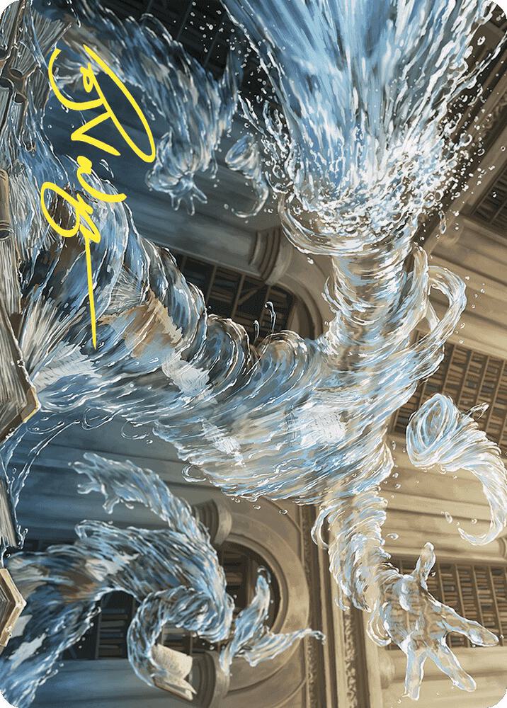 Splashy Spellcaster Art Card (Gold-Stamped Signature) [Wilds of Eldraine Art Series]