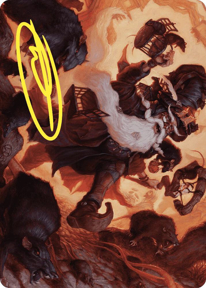 Tattered Ratter Art Card (Gold-Stamped Signature) [Wilds of Eldraine Art Series]