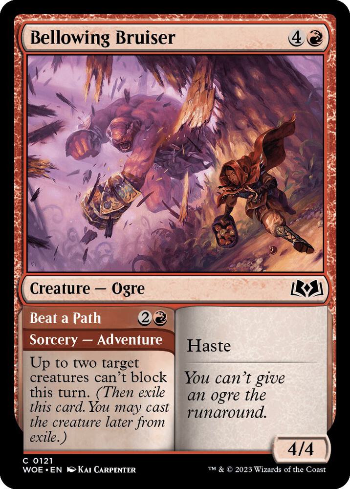Bellowing Bruiser // Beat a Path [Wilds of Eldraine]