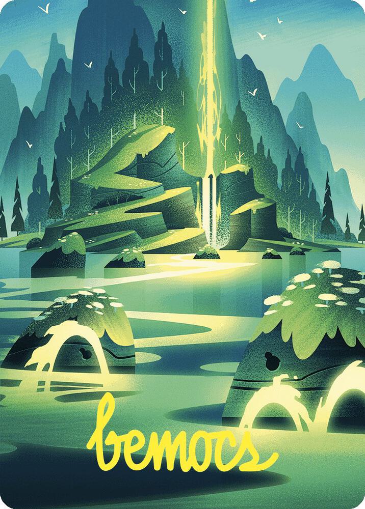 Leyline of Abundance Art Card (Gold-Stamped Signature) [Wilds of Eldraine Art Series]