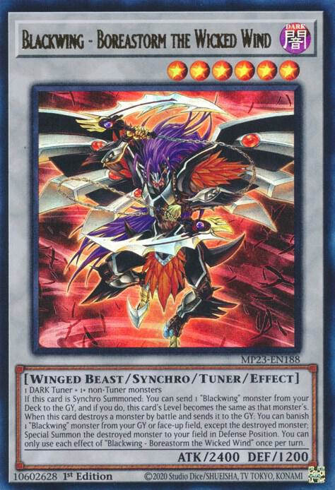 Blackwing - Boreastorm the Wicked Wind [MP23-EN188] Ultra Rare